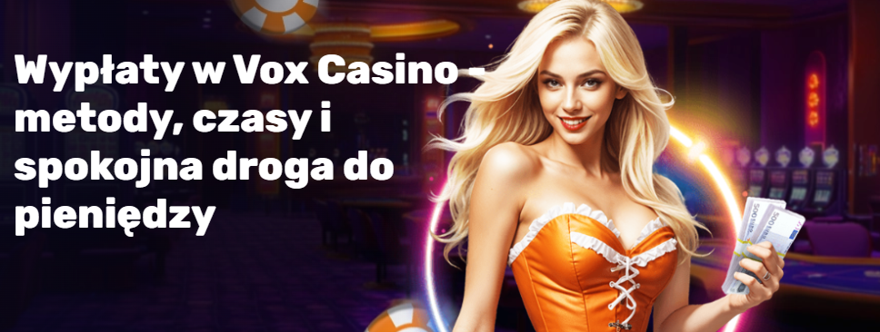 Wypłaty w Vox Casino - metody, czasy i spokojna droga do pieniędzy
