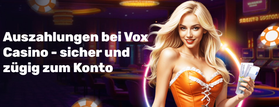 Auszahlungen bei Vox Casino - sicher und zügig zum Konto